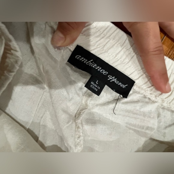 Ambiance Apparel Off-White Casual Pants - Picture 11 of 11